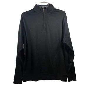 Peter Millar Black Quarter-Zip Pullover